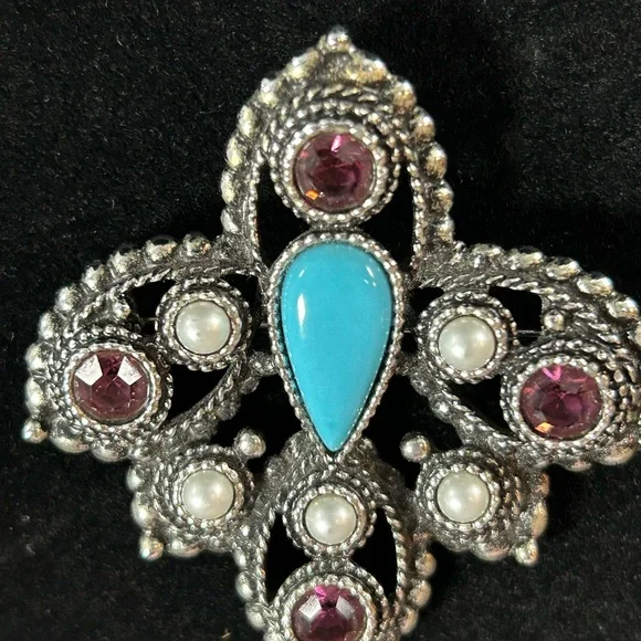 Vintage, western jewelry, Sarah Coventry imperial Catherine pendant - Picture 3 of 6